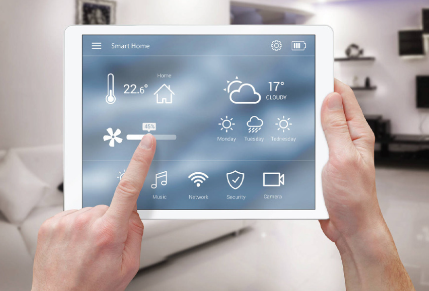 various HVAC tools, gauges and a mobile monitoring dashboard